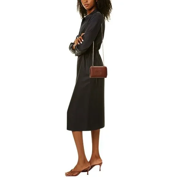 Celine Triomphe Leather Clutch On Chain, Brown - Picture 4 of 4